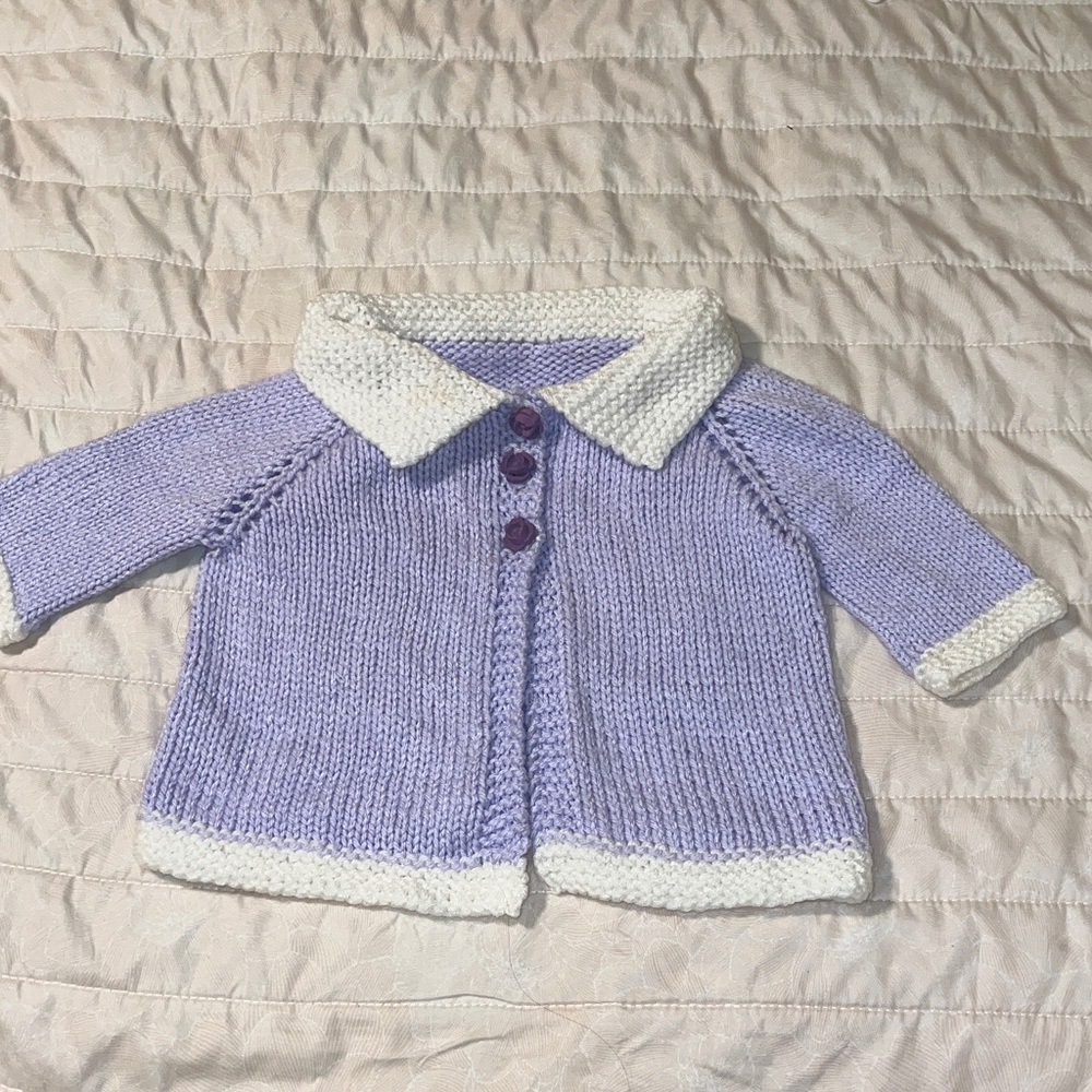 Charming Lilac and Cream Kids Casual Dress